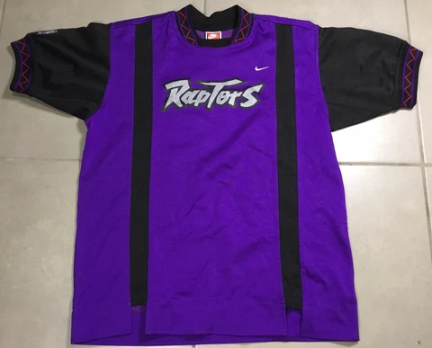 VTG 90s NIKE Toronto Raptors 1998-99 Warm Up Jersey adult Sz S youth XL purple Cover