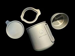 Valtcan 600ml Titanium Coffee Cup Mug Pot with Drip Pour Over Mesh Brewing Sys. - Picture 1 of 2