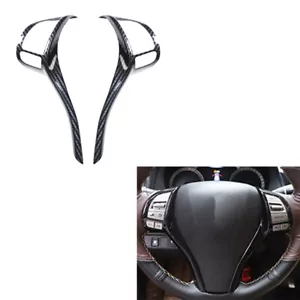 2x ABS Carbon Pattern Steering Wheel Cover For Nissan Np300 Navara D23 2015-2019 - Picture 1 of 3