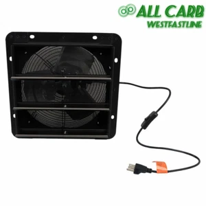 10 In 980 CFM Wall Mounted Shutter Exhaust Fan With Switch+Insect Mesh Low Noise - Picture 1 of 12