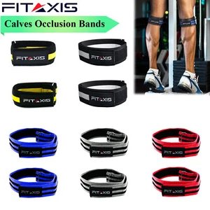 Calves Training Occlusion Band Straps Arm Leg Blood Flow Restriction Wrap Pairs - Picture 1 of 16