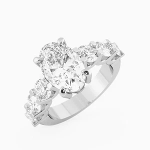 Diamond Engagement Ring VVS2 F Oval 4.50 Ctw Lab Created IGI Certified Special - Picture 1 of 44