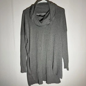 New Directions Curvy Womens Size 1X Cowl Neck Sweater Gray - Picture 1 of 5