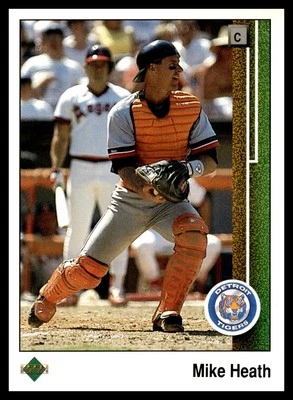 1989 Upper Deck #654 Mike Heath Detroit Tigers Baseball Card - Image 1 of 2