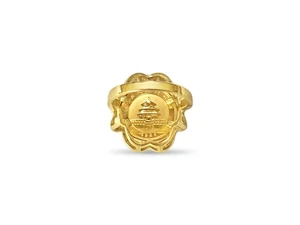 14k Yellow Gold Fancy Ladies Ring, Chinese Panda Bear Coin, Approx 6.3g - Picture 1 of 3
