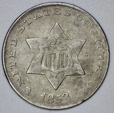 1853 3CS Three Cent Silver - Image 1 of 3