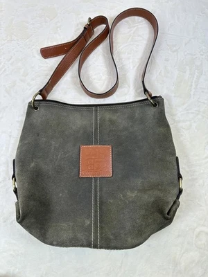 Boots N Bags Brown Suede Leather Crossbody Bag Boho Rustic Western Style - Image 1 of 4