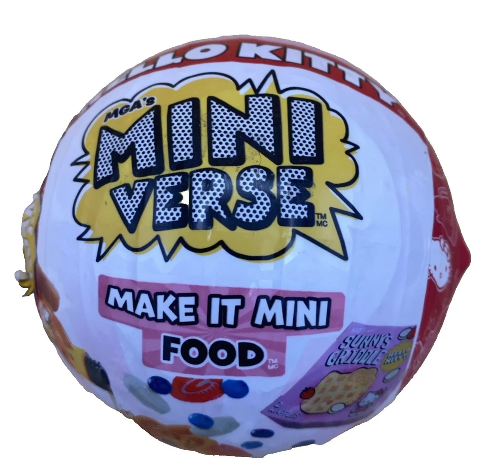 Mini Verso MGA'S Hello Kitty Make It Mini Comida Serie 1 Bola Ciega Juguete Sellado Foto 1 de 1