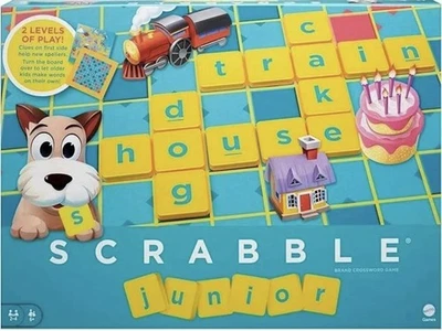 Mattel Scrabble Junior Board Game with 2 Levels of Play (6+) -  Complete - Image 1 of 4