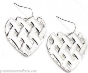 AVON HEART-SHAPED WOVEN EARRINGS (New/Boxed) - Picture 1 of 1