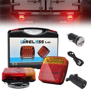 Wireless Trailer Lights Kit,100FT Range Waterproof Magnetic Wireless Tail Lights - Picture 1 of 9