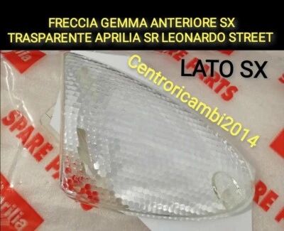 FRECCIA GEMMA ANTERIORE SX TRASPARENTE APRILIA SR DITECH LEONARDO SR STREET  - Immagine 1 di 2