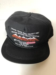 Vintage Conoco Denver Pipeline Truck Rack Project D Team 1987 Trucker Hat Black - Picture 1 of 7
