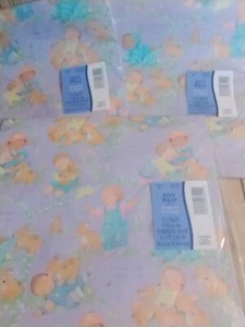 Vintage Babyparty Kleinkind Geschenkpapier neu versiegelt Hallmark 3 Packungen 6 Blatt 2,5 Fuß x 20 Zoll - Bild 1 von 13