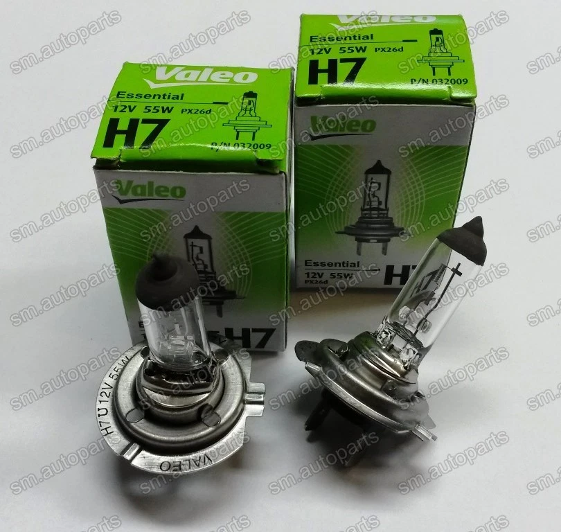 2X H7 Headlight Halogen Bulbs 12V 55W PX26D Valeo Essential - Image 1 of 1