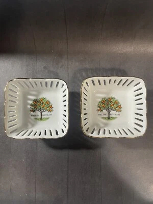 Conjunto quadrado de 2 paleis Het Loo Reutter Porzellan Alemanha bugigangas - Imagem 1 de 4