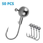 Easy Baiting 50Pcs Jig Head For Fishing Hooks With Enhanced Lure Style Design