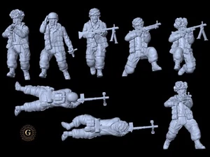 WW2 German Fallschrmjäger With FG42 X8 28mm ideal Bolt Action Wargame Collectors - Picture 1 of 5