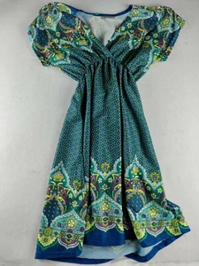 CW Classics Floral House Dress Pattern Short Sleeve Women's SZ Medium Polyester - Picture 1 of 7