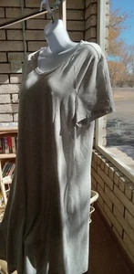 Toad & Co Gray Striped Short Sleeved Dress, Women's Size X Large - Picture 1 of 8