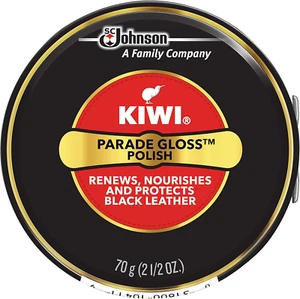 KIWI Black Parade Gloss Shoe Polish and Shine | Leather Shoe Care for Dress Shoe - Picture 1 of 3