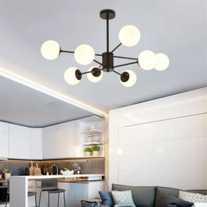 Bar Lamp Shop Black Pendant Light Glass Ceiling Lights Hotel Chandelier Lighting - Picture 1 of 9