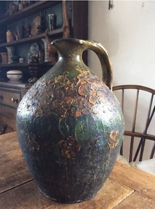 Un precioso tarro grande de aceite de nogal francés del siglo XVIII aplicado arte popular posterior - Imagen 1 de 4