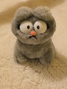 Vintage Rare Dakin 1978, 1983 Gray Nermal Cat Garfield 5” Plush Stuffed Animal - Picture 1 of 9