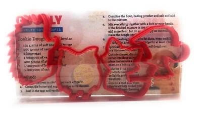 GOGGLY Wildlife Cookie Cutters Set of 4, Fox Owl HedgeHog Squirrel Biscuit Cutters