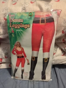 WOMENS SANTA LEGGINGS Fits Adults 5'-5'9" 100 To 170 Lbs - Picture 1 of 5