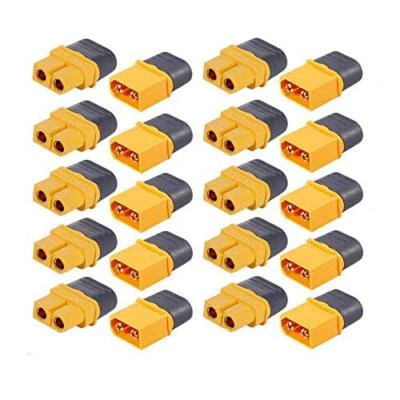  10 Pair XT60H (XT60 Upgrade) Male Female Bullet Connectors Plugs  - Image 1 of 4