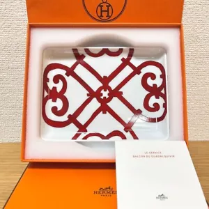 HERMES Balcon du Guadalquivir Sushi plate Porcelain 16cm×12cm W/box - Picture 1 of 6