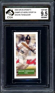 ✺CGA 9.5✺ 2009 CHAMPIONS OF WORLD SPORT Cricket Graded Card SACHIN TENDULKAR - Picture 1 of 3