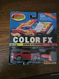 1994 Hot Wheels Color FX Super Stampers 1957 Chevy Card Has Small Crease - Bild 1 von 3