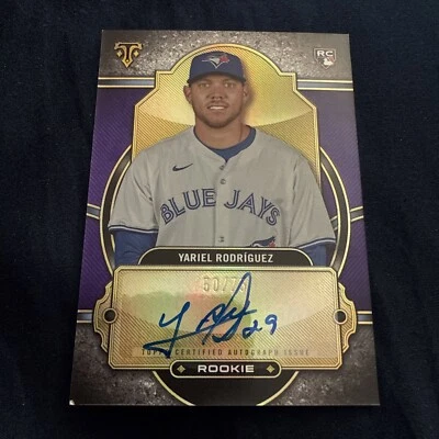 Yariel Rodriguez 2024 Topps Triple Threads RC Auto 43/75 #RA-YAR - Blue Jays  - Image 1 of 3