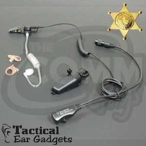 HAWK Lapel Mic Earpiece Kenwood TK5210 TK2180 TK3180 NX200 NX300 Police Radio - Picture 1 of 4