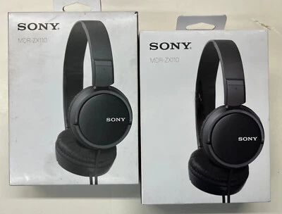 2/$19.99 Sony MDR-ZX110/BZ Stereo Headphones-Black - Image 1 of 2