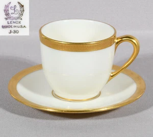 Lenox Hanover J30 Demitasse Tasse 2 1/4" hoch & Untertasse 4 1/2" - Bild 1 von 11