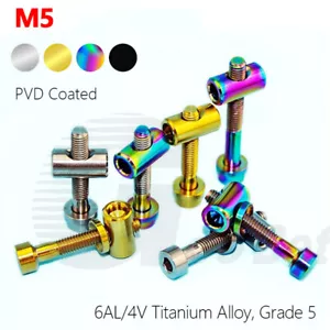 M5 Titanium Bolts & Barrel Nuts for Thomson Elite Seatpost MTB ROAD Bike Tuning - Picture 1 of 12