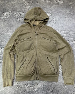 Vintage Armani Exchange Khaki Multi-pocket Avantgarde Zip-up Hoodie size M - Image 1 of 4
