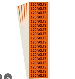 Pack de 5 pegatinas Brady 152384 “120 voltios” - Imagen 1 de 1