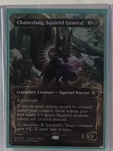 Chatterfang, Squirrel General (Borderless) (Raised Foil) Commander: Bloomburrow  - Picture 1 of 2