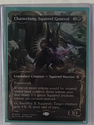 Chatterfang, Squirrel General (Borderless) (Raised Foil) Commander: Bloomburrow  - Image 1 of 2