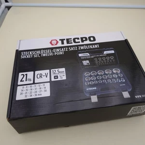 TECPO STECKSCHLÜSSEL SATZ 1/2 ZOLL SET 21-TEILIG 8-36 mm VIELZAHN NÜSSE KFZ NUSS - Bild 1 von 10