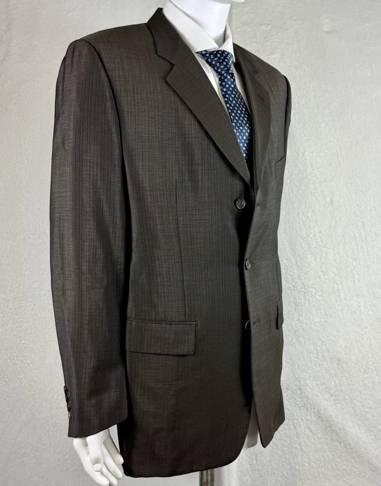 Saks Fifth Avenue Para Hombres Marrón Lana Espiga Mohair 50 40 Corneliani Usado en Excelente Condición Foto 1 de 4