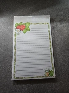 1979 Vintage Stationery Notepad Current, Inc. Strawberries 50 Sheet Memo Pad - Picture 1 of 12