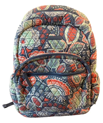 Vera Bradley Nomadic Floral Campus Backpack Large Cotton Floral School Bookbag - Image 1 of 4