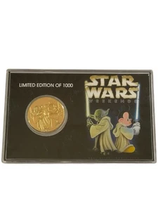 ⭐️ 2003 Disney Star Wars Weekends 24kt Gold Coin / Only 1000 Made / Won’t Last - Picture 1 of 2