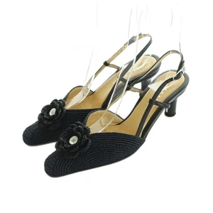 CHANEL Sandals Women's Size 34.5 Black - Picture 1 of 8