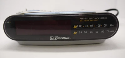 Emerson Gray Digital Alarm Clock AM/FM Radio - Model CK5029 ✅TESTED ✅ - Image 1 of 4